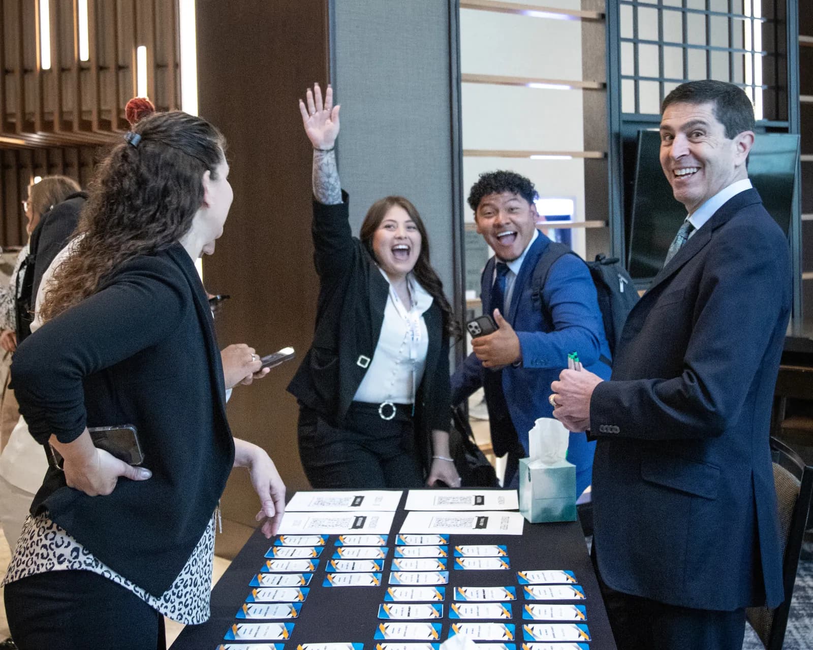 GA Jersey Village team members networking at an event